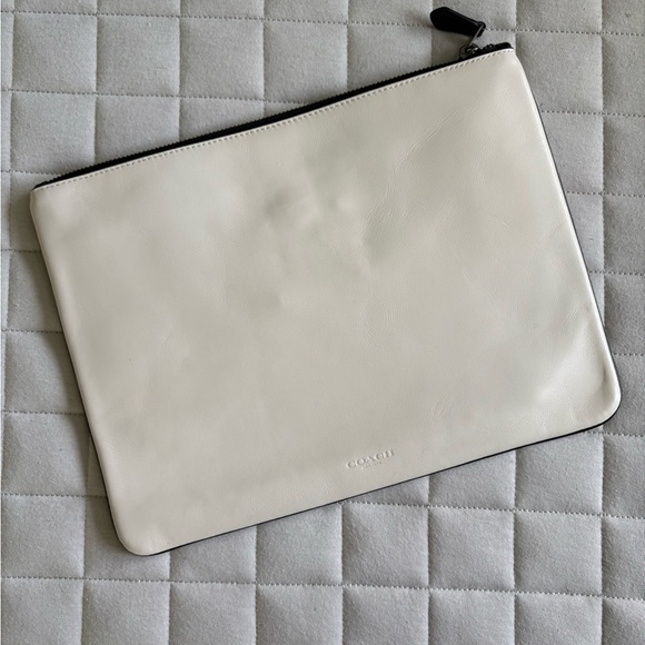 Coach White and Blue Laptop Bag